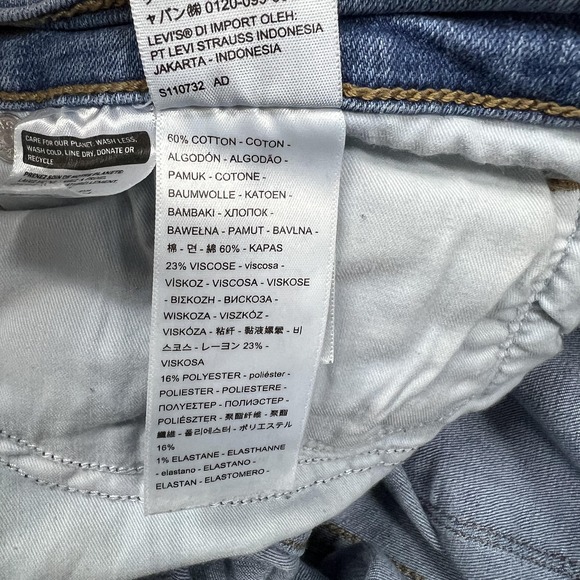 Levis 311 Shaping Skinny Jeans Womens 30x30 Medium Wash Stretch Denim Fit32x30 - Picture 8 of 16